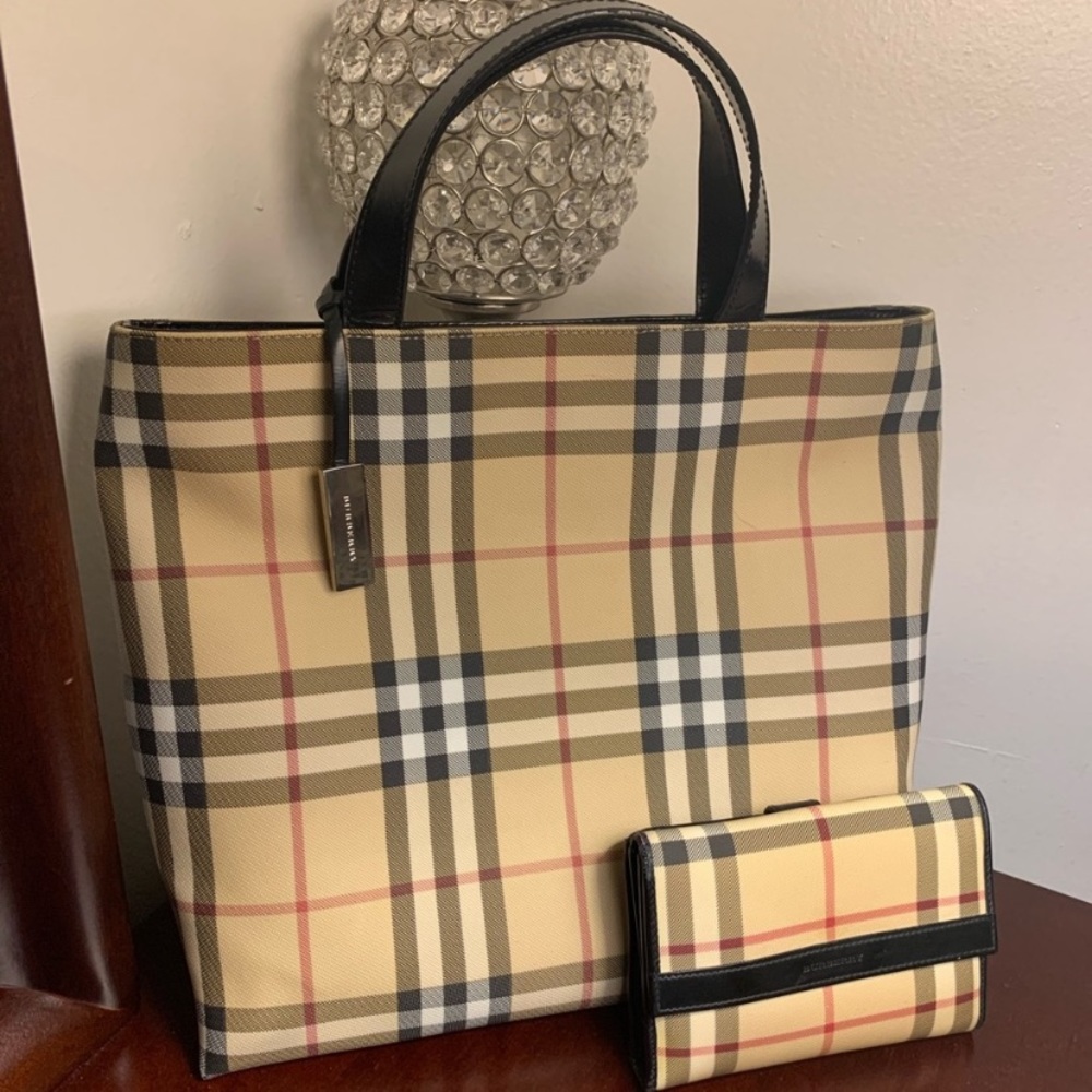 Authentic Burberry Shoulder Bag & Wallet Bundle